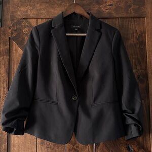 Ann Taylor Elegant Black Blazer Office Suit Jacket Classic size 8